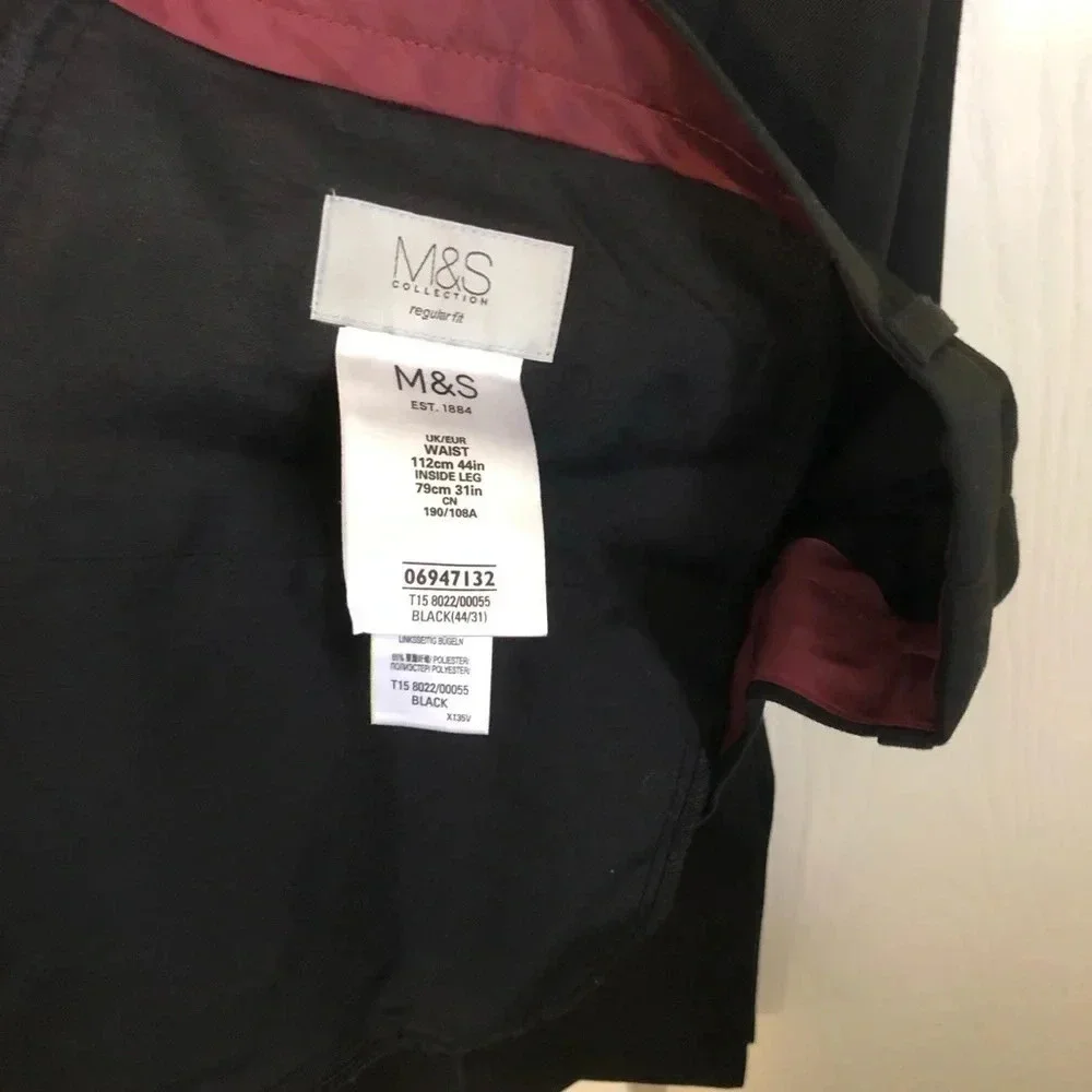 Tuxedo 🤵‍♂️ Black with burgundy lining. Stylish British M&S,